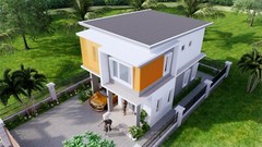 20×30 Feet Small House Design 6×9 Meter 3 Beds 3 Baths Shed Roof (A4 Hard Copy)