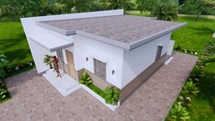 20×33 Feet Small House Plan 6×10 Meter 2 Bed 1 Bath Shed Roof (A4 Hard Copy)
