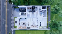 39×49 Ft House Design Plans 12×15 Meter 5 Bed 6 Bath Terrace Roof (A4 Hard Copy)