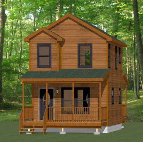 16×20 Tiny House — 586 sq ft — PDF FloorPlan — Model 9C