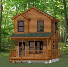 16×20 Tiny House — 586 sq ft — PDF FloorPlan — Model 9C