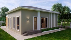 36×36 Feet House Plan 11×11 Meter 3 Beds 2 Baths Hip Roof PDF & (A4 Hard Copy)