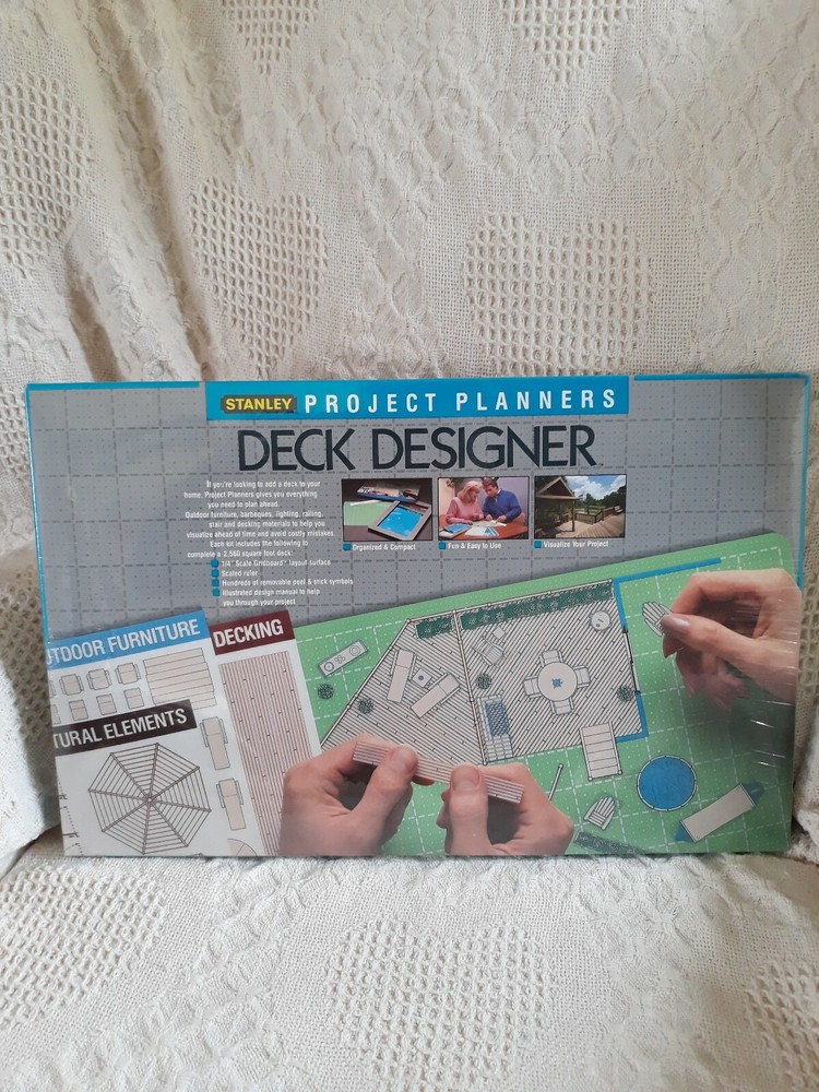 1988 Stanley Deck Designer Project Planner New Opened Complete