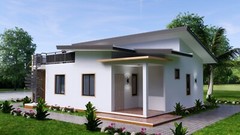 26×36 Feet Small House Plan 8×11 Meter 3 Beds 2 Baths Shed PDF (A4 Hard Copy)
