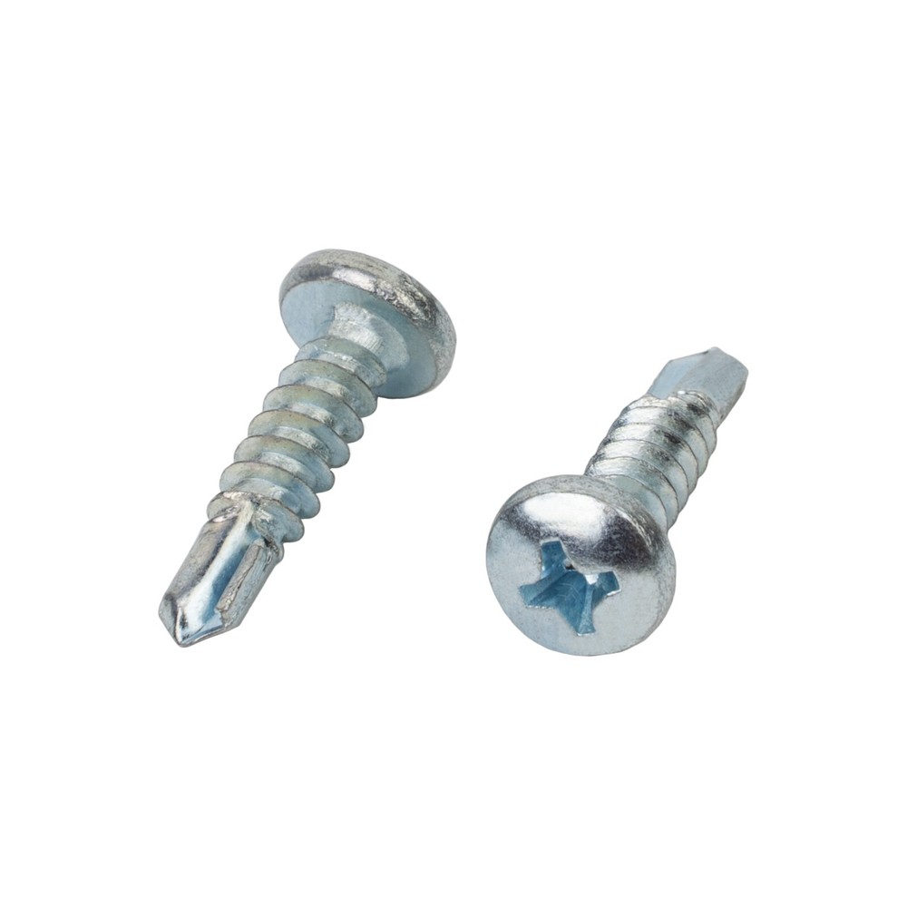 1000PK, #10 x 1″ Steel Self-Drilling Screws, Pan Head Type, Phillips Drive Type