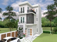 17×26 Small Home Design Plan 5×8 Meter 2 Beds 3 Baths PDF Plans (A4 Hard Copy)