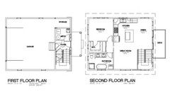 Custom Home House Building Plans 1 bedroom Blueprints 1000 sq ft PDF files