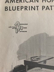American Home Blueprint Pattern #1326 Coffee Table W/Plant Compartment MCM Vtg