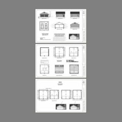 24×24 2-Car Garage — 576 sqft — 8ft Walls — PDF Floor Plan — Model 1A