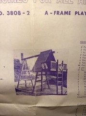 Better Homes For all America design 3808-2 50178 A-Frame play unit Build Plans