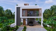 29×36 Feet House Plans 8.5×11 Meter 4 Bed 3 Bath Terrace Roof PDF & A4 Hard Copy