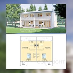 Two level duplex Investment Plan – 2 Bed 1 bath – 1200 SF – Drawings Blueprint
