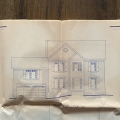 2-Story Colonial Gable-Front House 3 Bed 2.5 Bath 14page ORIGINAL Blueprint 1994