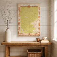 Philmont Scout Ranch New Mexico c1960 Vintage Topographic Map Wall Art