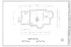 HOUSE PLANS – Tudor Revival mansion, detailed blueprints, PRINTED floor plans