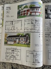 Vintage 1972 MCM Multi-Level Hillside Home Plans Design Catalog Blueprints