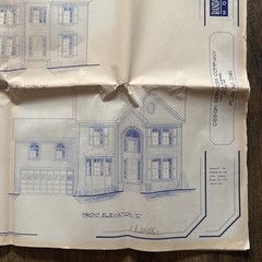 2-Story Colonial Gable-Front House 3 Bed 2.5 Bath 14page ORIGINAL Blueprint 1994