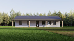 House Plan, Barndominium, 4 Bedroom 2 Bath with Porch, 1500 sf | PDF DOWNLOAD
