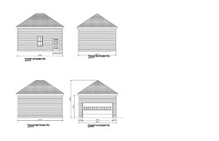 20’X24′- 24’X20′ TWO CAR GARAGE PLANS GABLE DORM ROOF GARAGE PLAN 19-2024GBL-7A