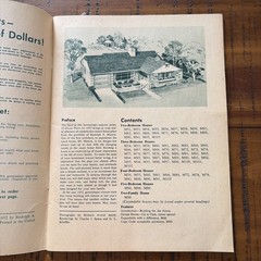 Vintage MCM Mid Century Home House Plans Book Catalog 52 Plans For 1952