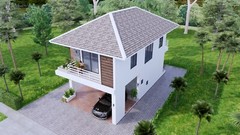 22.5×33 Feet Small House Plan 6.9×10 Meter 2 Beds 3 Bath Hip Roof (A4 Hard Copy)