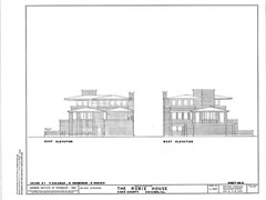 Frank Lloyd Wright’s Prairie Style Robie House – 10 Sheet set of PRINTED plans