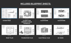 Farmstead Modern House Open Plan Design 3 Bed 2.5 Bath – Drawings Blueprint