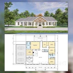 Cedar Springs Barndominium House Design – Plan Blueprint PDF or Print Drawing ~