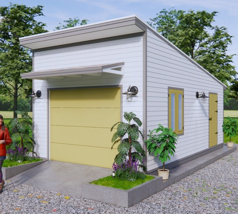 13×23 Garage Shed Roof 4×7 Meter 1 Car Shed Plan PDF Plans (A4 Hard Copy)