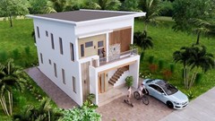 20×30 Duplex House 6×9 Meter 2 Beds 1 Bath Each Floor Shed PDF & A4 Hard Copy