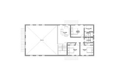 Barndominium House Plan, 5 Beds 3 bath with loft, 32’x70′ plan 2,400 sq ft | PDF