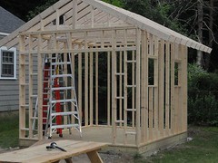 10X20 SALTBOX WOOD STORAGE GARDEN SHED PLANS 26 STYLES, GABLE GAMBREL, 8, 12, 16