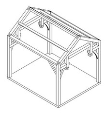 Timber Frame Plan 10′ X 12′ – Cut Your Own 