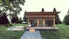 20′ x 30′ Custom Tiny home House Plan with 3D images