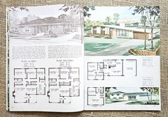 1959 Block Masonry Home Building Plan Service Floor Plan Book Portland