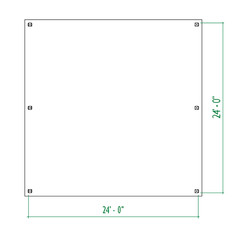 Modern Wood Carport plan 24’x24’ Pavilion Detailed Blueprints