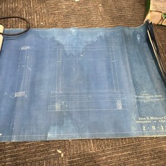 Vtg 1918 AT&SF Santa Fe Building Blueprints Railroad Memorabilia Kansas ~16 pgs