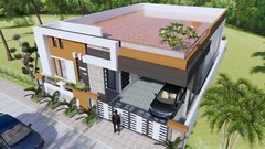 House Plan 40×60 Feet 12×18 Meter 3 Beds 2 Baths Terrace Roof (A4 Hard Copy)