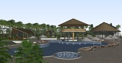 Island Paradise Resort & Tiki Bar Compound Design | SketchUp | Mee Studio