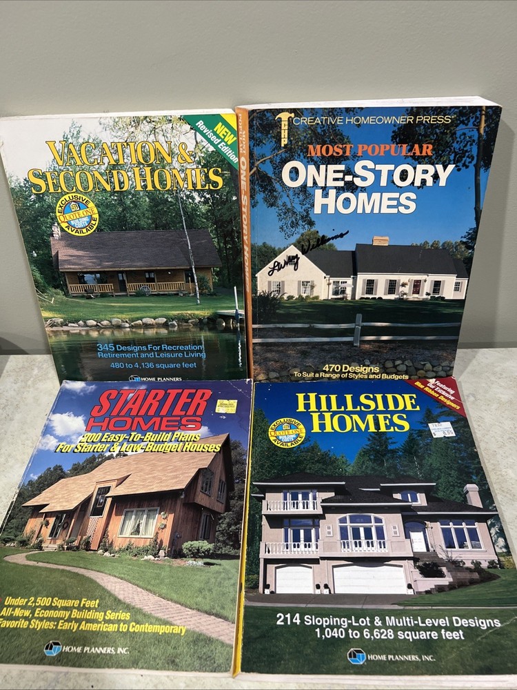 Lot Of 4 Home Building Plans Books