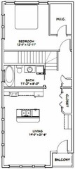 40×42 Apartment with 2-Car 1-RV Garage – PDF FloorPlan – 1,153 sqft – Model 2A