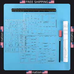 Sooez Architectural Templates Set of 3 for House Plans & Interior Design