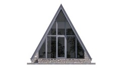23’x41’ 1 Bed 1 Bath Modern A-Frame Cabin Architectural Build Plans PDF Download