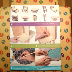Vintage Kid Made Modern Design Your Own Modern House Craft Kit. Wood & Paper.