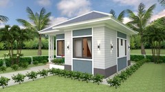 24×24 Feet Small House Plans 7×7 Meter 2 Bedrooms Hip Roof (A4 Hard Copy)