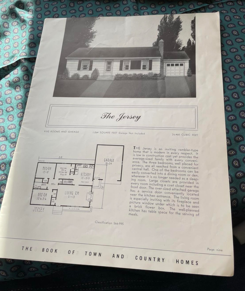 Floor Plans Book Town Country Homes 1950s Jersey 566-995 Isabel 556-825