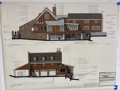 Architectural Renderings 4 Sheets Hand-Colored Elevations 30×42 Design Drawings