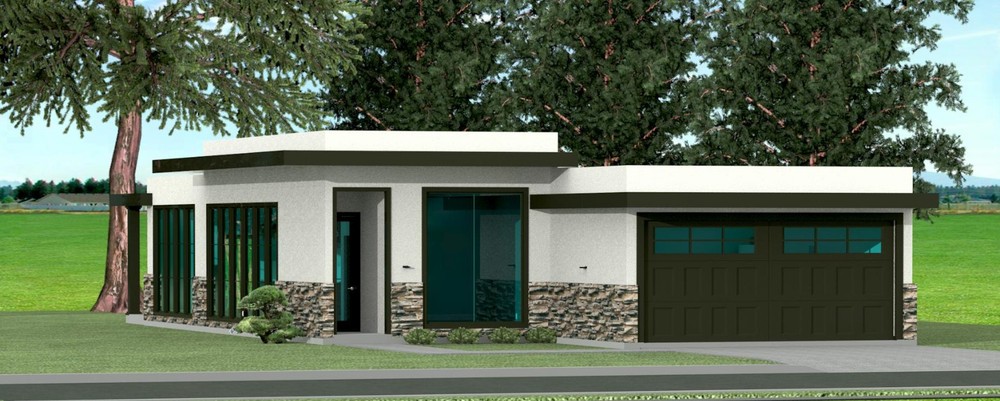 Custom Modern Home Plans – 3 Bed 2 Bathroom 1,670 sqft – $250K (Cost to Build)
