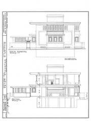 Prairie Style, Architect’s own home, Sunroom, 4 bedrooms, printed house plans