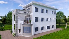 40×70 Feet House Design Plans 12×23 Meter 5 Bed 6 Bath PDF Plan & A4 Hard Copy